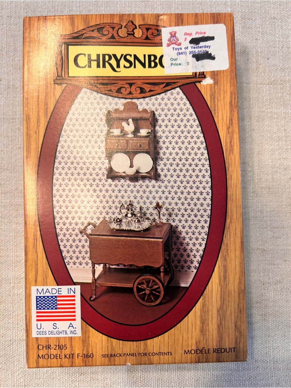 Dollhouse Miniatures Tea Cart Chrysnbon Unopened